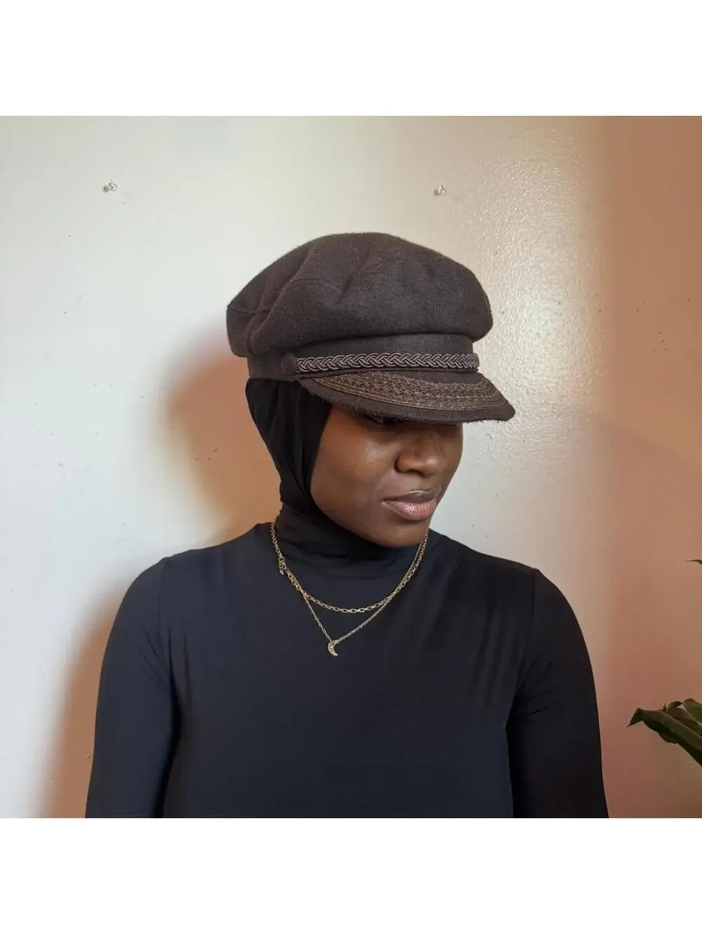 90s Totes Dark Brown Fiddler Cap
